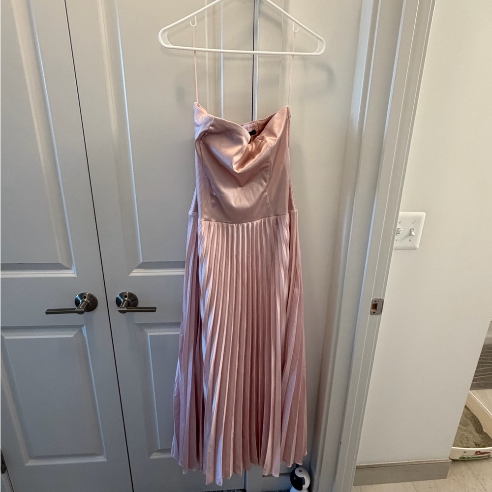 Abercrombie & Fitch Blush Satin Slip Dress